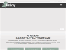 Tablet Screenshot of hickoryconstruction.com